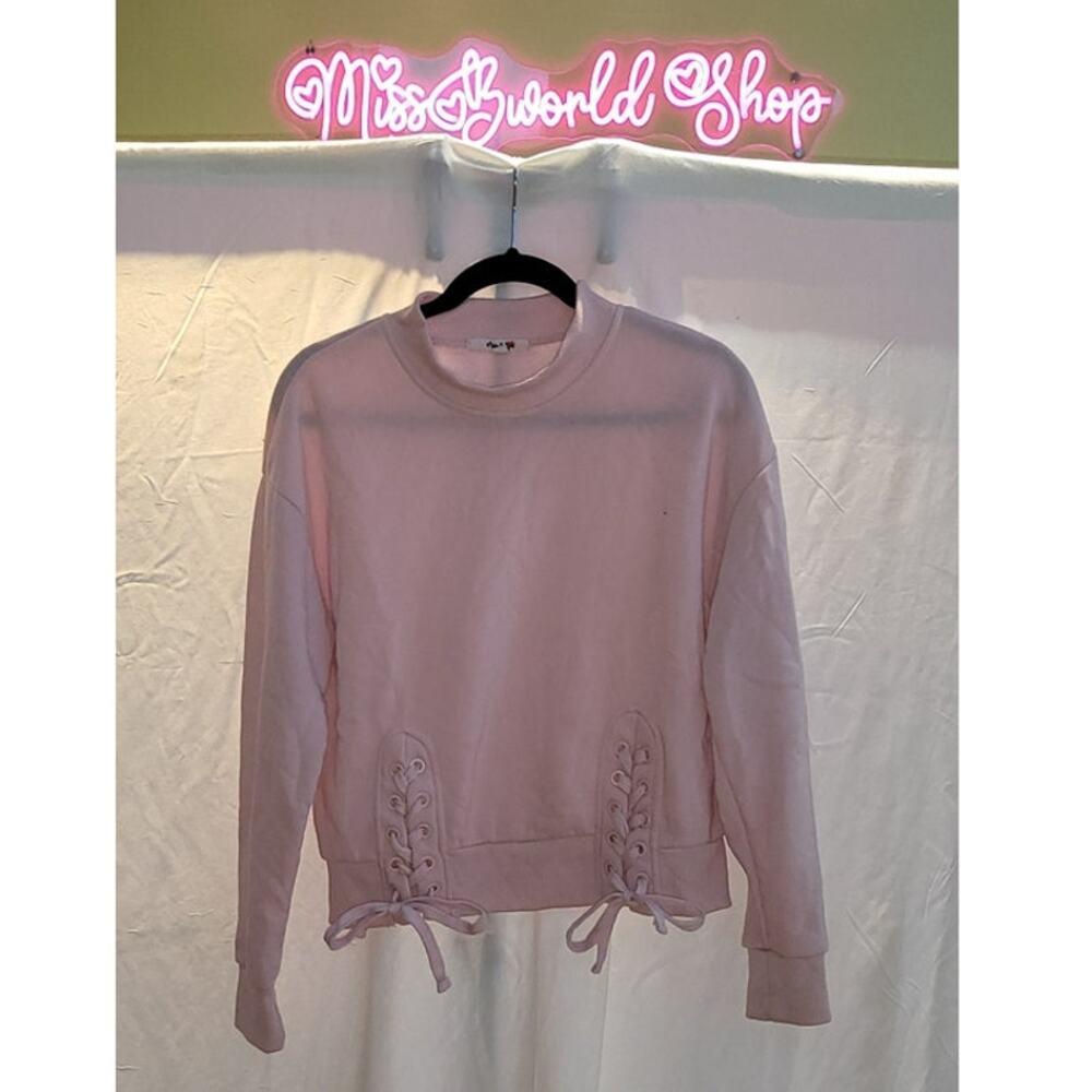 Girls Pink Miss Selfie Sweater Size Large